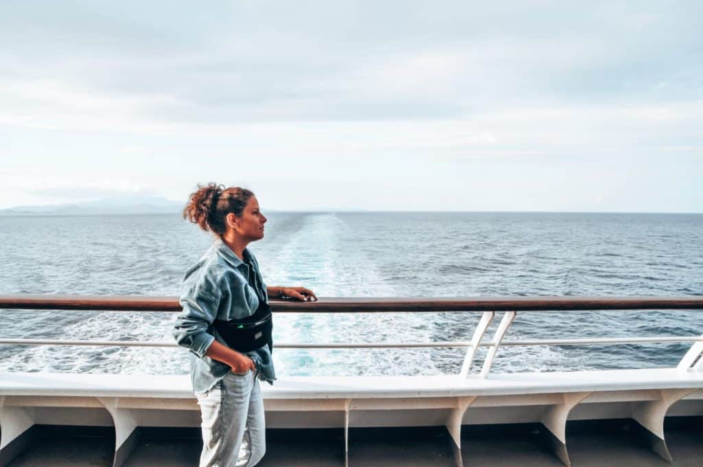 Taking the ferry to Paros, Greece
