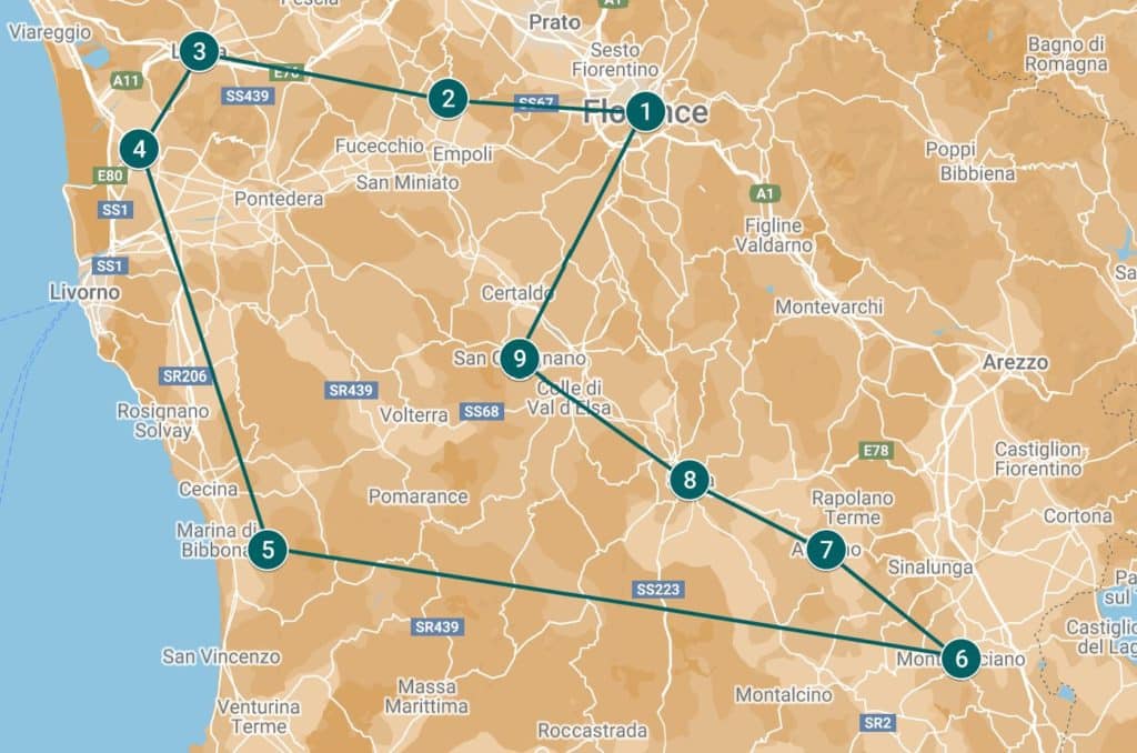 Tuscany itinerary suggestion 1