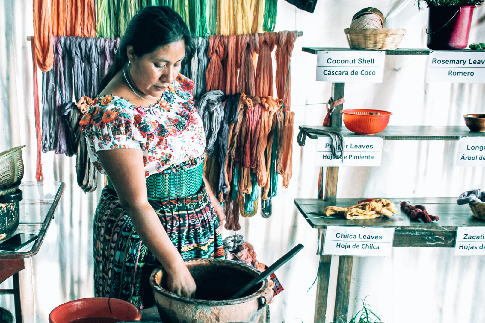 A textile demo in San Juan La Laguna, a paradise for sustainable tourism in Guatemala
