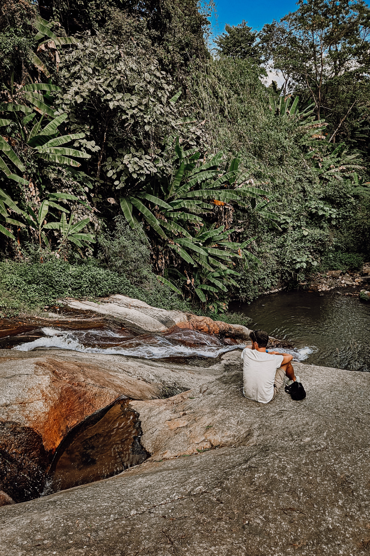 A waterfall close to Pai, a highlight while backpacking Thailand