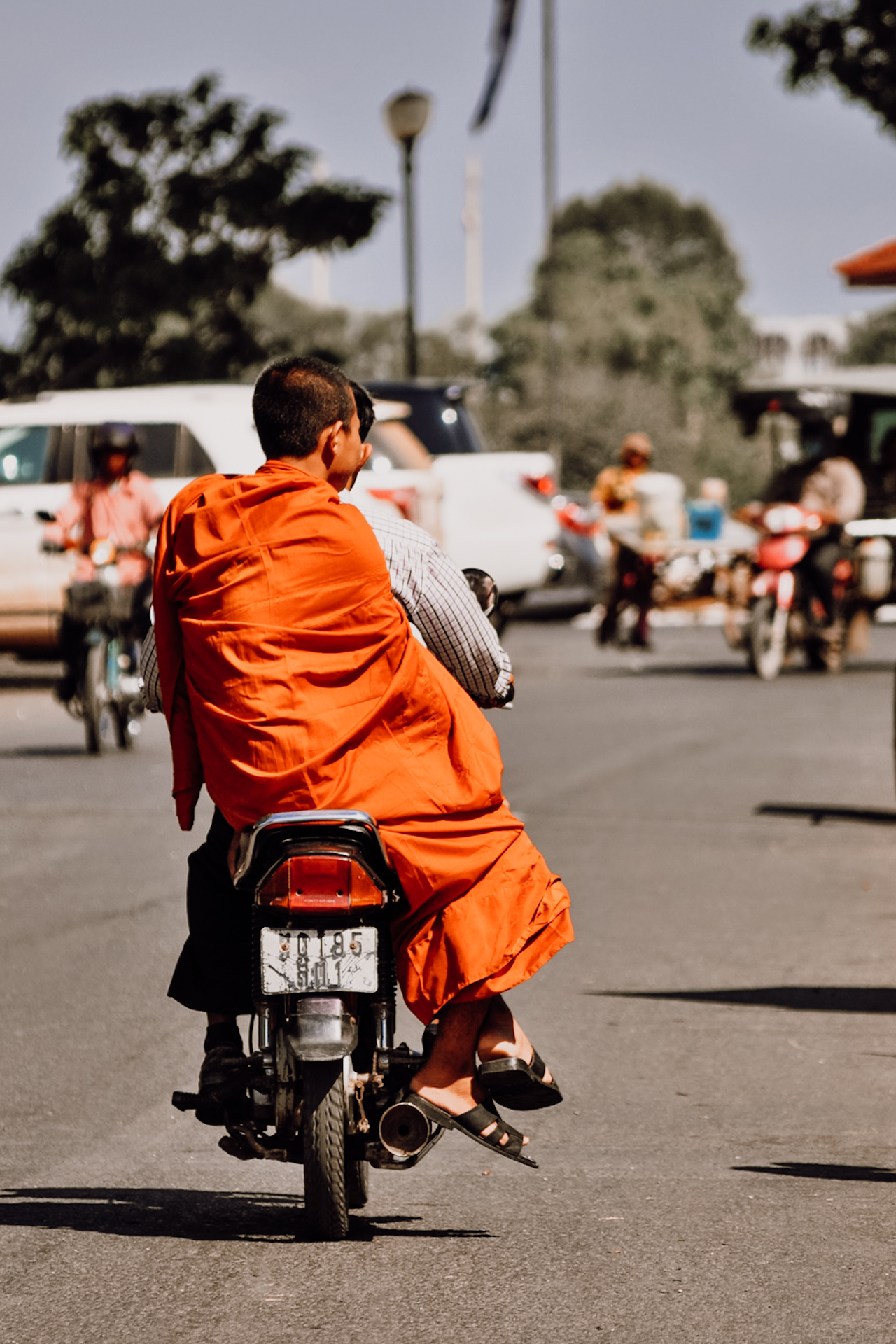 A motorbike in Phnom Penh
