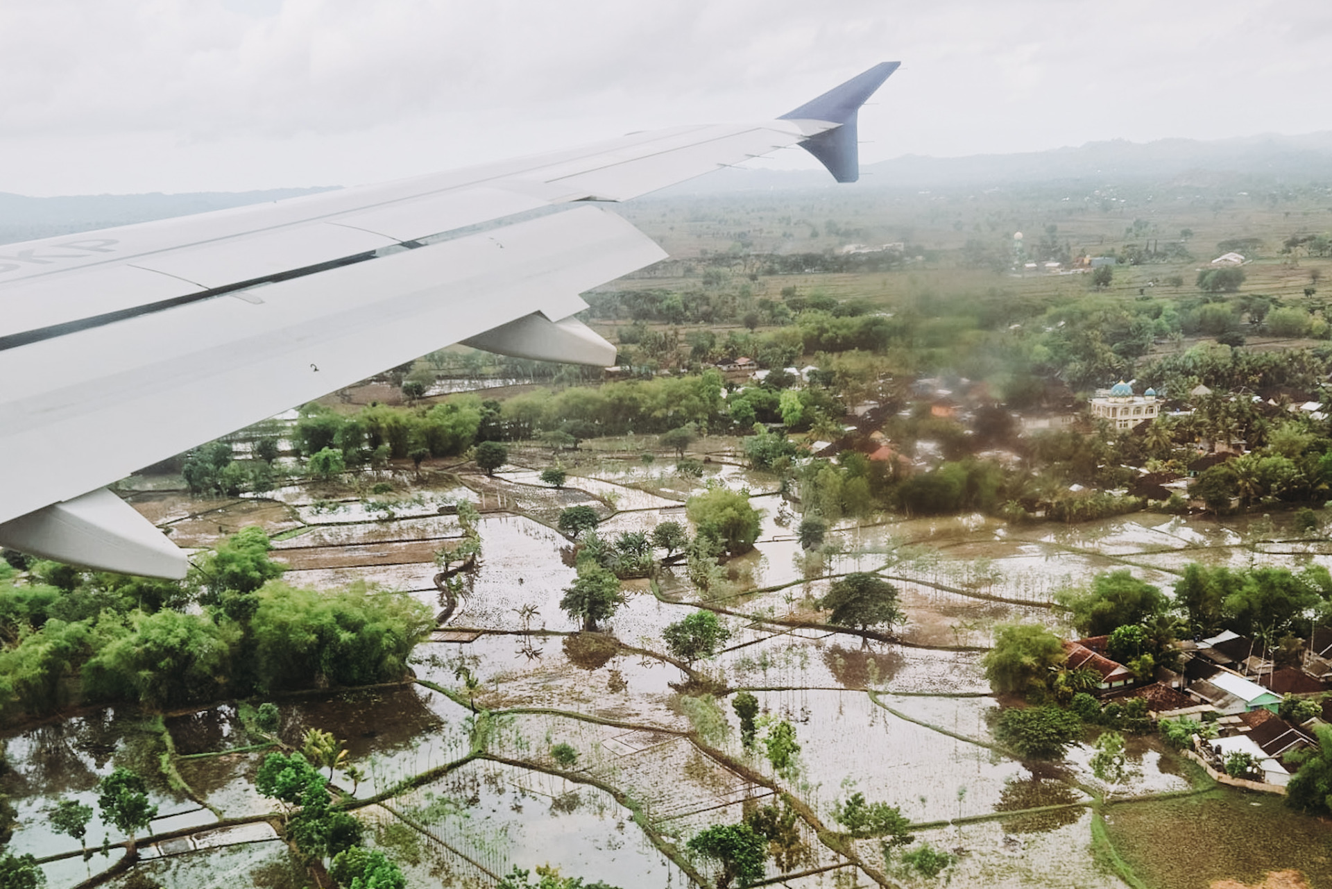 Blick aus dem Flugzeug