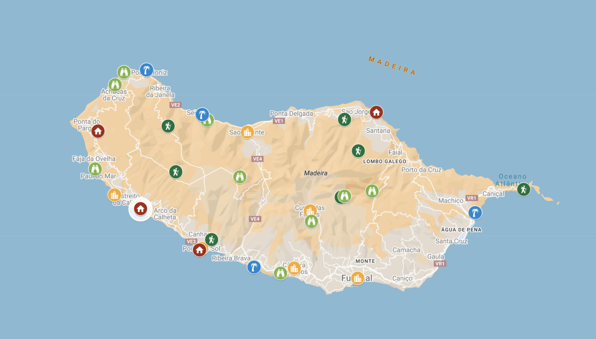 Map Madeira travel guide